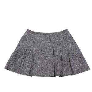 CECIL McBEE Brown Wool Blend A-Line Pleated Mini Skirt Size 9 (S) Japanese Brand